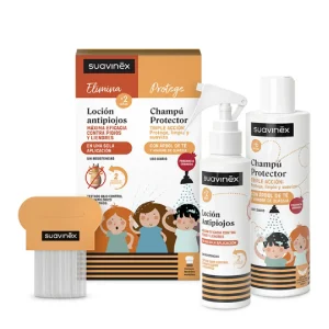 Suavinex Set 2en1 Loción Tratamiento Antipiojos y Champú